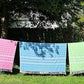 HAVLULAND Turkish Beach Towels Oversized -100% Turkish Cotton Super Soft Lightweight - Absorbent and Quick Drying Bath Towel - Sand Free Beach Towel - Turkish Towels for Adults (Blue, 12 Pack)