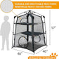 X-Large Catio Outdoor Cat Enclosure and Cat Tower Tent for Indoors and Outdoor,3 Tier Spacious Cat Tent,Portable and Foldable Catio,Two Doors Design can Assemble More Shapes (Patented)
