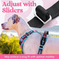 rabbitgoo Dog Harness Medium Sized, No Pull Dog Vest with 3 Buckles, Adjustable Soft Padded Pet Harness with Easy Control Handle and Reflective Strips, Rose Pink & Blue, M