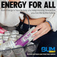BUM Sugar-Free Energy Drink, Blueberry Lemonade - Lightly Carbonated & No Artificial Colors, Natural Caffeine & Citicoline for Energy & Focus, Brain Boost & Workout Sports Beverage - 12 oz, Pack of 12