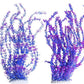 Hamiledyi Aquarium Plastic Plants Aquarium Decor Artificial Fish Tank Plants,Tall Fish Tank Decorations, Extra Large Aquarium Plant 23.6-inch Tall,2PCS（Purple Style B）