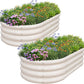 1MORE Galvanized Raised Garden Bed- Planter Garden Boxes Outdoor, Raised Beds for Gardening, 4x2x1ft Metal Garden Bed Kit for Vegetables Flower, Planter Raised Beds with Tools.White-2pack