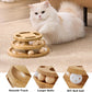 Cat Ball Track Toy with Puzzle Top, Wooden Cat Toys for Indoor Cats with Spinning Balls, Interactive Large Cat Ball Tower for Kitten Exercise Mental Physical