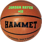 HAMMET Personalized Basketball - Customized Indoor and Outdoor Basketball with Your Name or Text - Ideal Gift for Son, Daughter, Boy or Girl