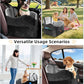 Car Seat Booster for Dog: High-Support Memory Foam Pet Car Seat for Small/Medium Dogs Under 35lbs with Elevated Cushion, Pockets - Detachable Washable Puppy Travel Bed for Driving(Black/Grey)