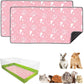 2 Pack Guinea Pig Bedding - Washable Guinea Pig Liner for Midwest Cage, Waterproof Reusable & Anti Slip Pee Pads Super Absorbent Mats for Small Animals Rabbit Hamster Rat (Pink, 48 x 24 Inch)