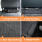 PETICON Waterproof Front Seat Car Cover 2 Pack, Full Protection Dog Car Seat Cover with Side Flaps, Nonslip Scratchproof Captain Chair Seat Cover Fits for Cars, Trucks, SUVs, Jeep, Black