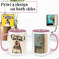 Personalized Coffee Mug, Custom Drawing Portrait Gift, Funny Customized Coffee Gift for Men & Women, Custom Mugs with Pictures, Pink 15oz Customized Ceramic Tea Cup