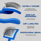 Dog Grooming Brush Set – 5-Piece Kit for Medium & Long-Haired Dogs | Includes Long Pin Brush, Flea Comb, Bath Glove, Silicone Glove, Metal Comb | For Poodles, Huskies & More (Blue)
