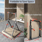 DOBESTS Foldable Power Tower Pull Up Bar Dip Station Adjustable Multifunction Workout Pull Up Tower Station Gym Strength Training Equipment for Home Outdoor, Triangular Legs, Support 700lbs