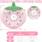 Soft Cat Cone Collar, Cute Cat Recovery Collar Suitable for Small, Medium, Large Cats,Elizabethan Neck Collar for Cats After Surgery (Strawberry, Small)