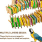 MYFAMIREA Parrot Toys for Medium Birds, Parrot Chewing Cardboard Toys Natural Wooden Macaws Cage Chewing Gifts for African Greys, Cockatoos, Macaws, Small and Medium Birds