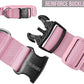 OneTigris Pink Dog Harness Leash Collar Set,Adjustable Dog Vest Harness for Walking Hiking Training(Medium)