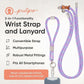 Pulpo 2-in-1 Cell Phone Wrist Strap and Lanyard Lavender & Blue - Anti Theft Phone Lanyard for Men & Women, Wrist Straps for Phones, Lanyards for Smartphones, Adjustable Cellphone Leash & Strap Tether