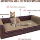 Scratching Sofa, Couch Shaped Thick Scratching Cardboard, Lounge Bed for Indoor Rest&Play, Sofa Scratcher Pad (Brown, 39.4" L X 14" W X 11" H)