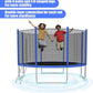 TRY & DO 10FT 12FT Trampoline for Kids and Adults - Outdoor Recreational Jump Bounce Trampoline with Enclosure Net and Ladder and Spring Pad - Family Fun Healthy Time