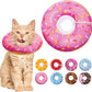 Cat Cone Collar Soft, Adjustable Cat Recovery Collars Spay Cones to Stop Licking, Cute Donut E Collar After Surgery, Anti-Lick Wound Healing Elizabethan Collar for Kittens (Donut Pink, Small)