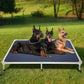 Veehoo Chew Proof Elevated Dog Bed - Cooling Raised Pet Cot - Silver Aluminum Frame and Durable Textilene Mesh Fabric, Unique Designed No-Slip Feet for Indoor or Outdoor Use, Blue, XX-Large, CWC2003