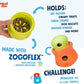 West Paw Zogoflex Toppl Treat Dispensing Dog Toy Puzzle – Interactive Chew Toys for Dogs – Dog Toy for Moderate Chewers, Fetch, Catch – Holds Kibble, Treats, Small 3", Tangerine
