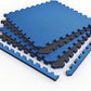 Norsk Reversible Gym Exercise Mats 3/4" Thick EVA Interlocking Foam Tiles, Perfect Gym Flooring for Home Gym,12 Tiles & 24 Trim Pieces, 48 Sq. Ft. Reversible, Dazzling Blue/Black