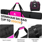 Ski Bag and Ski Boot Bag Combo-Padding Skis Bag for Air Travel,Water Proof Ski Boot Bag Fits for Skis Up to 200 CM and Boots Up To Size US13,Adults Ski Travel Bag
