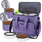 BAGLHER Dog Travel Bag, Airline Approved Pet Tote Organizer with Multi-Function Pockets, 2 X Food Storage Containers and 2 X Collapsible Dog Bowls, Perfect Weekend Pet Travel Set for Dog, Cat Purple