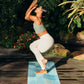 YOGA DESIGN LAB | The Combo Yoga Mat | 2-in-1 Mat+Towel | Eco Luxury | Ideal for Hot Yoga, Power, Bikram, Ashtanga, Sweat | Studio Quality | Includes Carrying Strap!