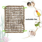 16 x 12 Inches Bird Seagrass Mat, Natural Seagrass Woven Net, Bird Hammock Mat with Hooks, Bird Cage Accessories, Climbing Rope Ladder Chew Toys for Cockatiel Hamster Guinea Pig Rats Hamster Parakeet