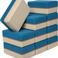 Sunshine Yoga 4" Striped Yoga Block, 10 Pack Bulk EVA Foam Yoga Blocks, Firm and Supportive Yoga Brick, Balance Foam for Stretching, Pilates, and Workout, 4" x 6" x 9"