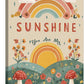 You Are My Sunshine Inspirational Canvas Wall Art Motivational Encouragements Wall Decor First Communion Gifts for Girls Boys Toddler Teens Pictures Painting Print Artwork Framed Decorations Nursery Dorm Bedroom 16"x24"