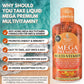 Mega Premium Liquid Multivitamin | Natural Immune Support Vitamin w/ 1333% Vitamin C, 200% D3, Zinc + 20 Vitamins, 70 Minerals, & 21 Amino Acids | Sugar Free | Orange Flavor | 98% Absorption | 32 Serv
