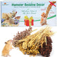 Natural Hamster Bedding, Hamster Herbs Flowers for Hamster Cage Enclosure Habitat Decor Hamster Sprays for Dwarf Syrian Guinea Hamsters Gerbil Degus or Other Small Animals（Grain Version）