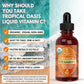 Tropical Oasis USDA Organic Liquid Vitamin C Drops for Adults & Kids | Supports Healthy Immune System | 98% Absorption Rate | Vegan | Non-GMO | Gluten Free | 60 Servings