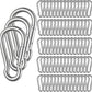 Spring Snap Hooks M5 M6 M8 M10 Carabiner Heavy Duty Carabiner Clips Galvanized Steel Quick Links Caribiniers Hammocks Hooks for Camping Hiking Outdoor Swing Pet Leash Gym
