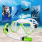 Greatever Dry Snorkel Set,Panoramic Wide View,Anti-Fog Scuba Diving Mask,Professional Snorkeling Gear