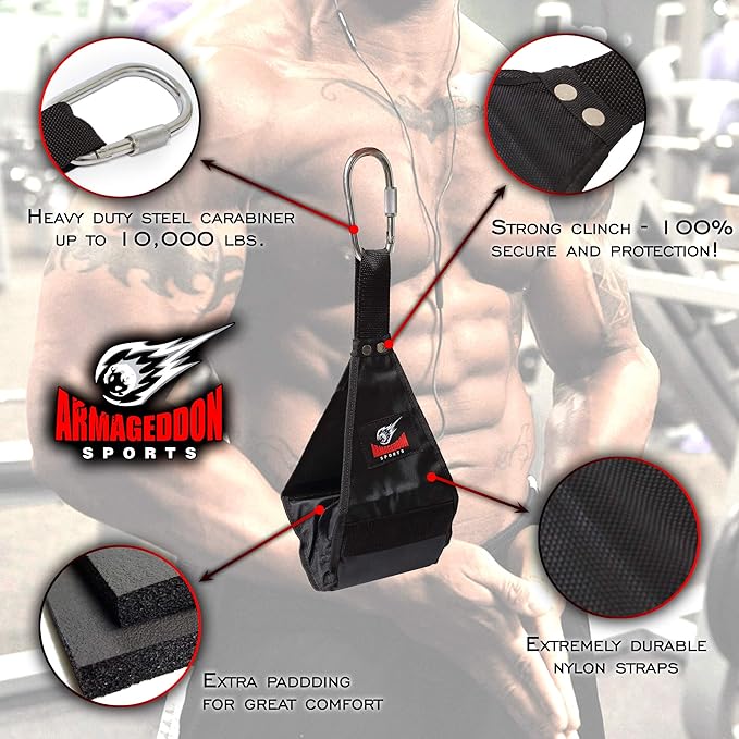 Premium Ab Slings Straps - Rip-Resistant Heavy Duty Pair for Pull Up Bar Hanging Leg Raiser Fitness - Ab Exercise Equipment, Superb Arm Padding for Abdominal Training Workout Equipment