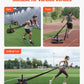 VEVOR Weight Sled, Steel Power Sled, Fitness Strength Training Sleds for Athletic Exercise Speed Improvement, Workout Fitness Equipment with Harness, Compatible with 2 in Weight Plate, Orange & Black