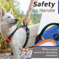 Eagloo Dog Harness for Large Dogs, No Pull Service Vest with Reflective Strips and Control Handle, Adjustable and Comfortable for Walking, No Choke Pet Harness with 2 Metal Rings, Blue & Orange, L
