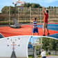 TONBUX Basketball Hoop Outdoor 44/48 Inch Shatterproof PC Backboard, 5.25-10FT Stepless Adjustable Height, Portable Basketball Hoop for Kids/Teens/Adults in Backyard, Driveway and Indoor