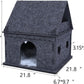 2-Tier Indoor Cat Apartment，Cozy Pet Cat Bed, Hideaway, and Sturdy Cat Castle for Multiple and Large Cats