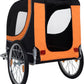 Blue-Grey Large Folding Bike Trailer for Dogs – Heavy-Duty Steel Frame, 66LB Capacity Pet Carrier for All-Terrain Cycling, Jogging & Camping Adventures!