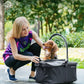 Pet Stroller for Small Dogs and Cats, One-Click Foldable Dog Stroller with Detachable Carrier & 3 Safety Tethers, Holds up to 33 lbs, Storage Basket & Cup Holder, Breathable Mesh, Black