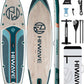 Inflatable Paddle Board 11 '* 34 "* 6" Extra Wide Sup Board, 420lb Capacity Paddle Board for Adults, Suitable for Sea and Lakes, 2+1Family Board