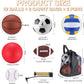 Deekin 12 Pcs Assorted Sport Ball Set Official Size Basketball, Football, Volleyball, Soccer, Baseball, Playground Ball with Bag and Pump Gift for Kid Youth Adult Back to School