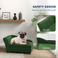 PawHut Luxury Fancy Dog Couch with Hidden Storage, Small Dog Sofa Bed with 2" Soft Foam, Modern Pet Furniture for Puppies & Little Breeds, Green