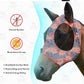 Harrison Howard Super Comfort Stretchy Fly Mask Large Eye Space with UV Protection Soft on Skin with Breathability Orange Paisley M Cob