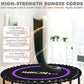 Kanchimi 550 LBS Foldable Mini Trampoline, 40" Fitness Trampoline Without armrests/U Shape Adjustable Foam Handle, Stable&Quiet Exercise Rebounder for Adults Indoor/Outdoor Workout