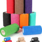 AZEN 9 Pack Self Adhesive Bandage Wrap, 4" X 5 Yards Elastic Cohesive Bandage Wrap, Color Athletic Tape, Tattoo Grip Tape Wrap, Vet Wrap, Ankle Tape