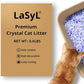 LaSyL Premium Crystal Cat Litter - 8.6 lb, Two Months Lasting - Superior Odor Control & Absorption, Non-Clumping, Low Tracking Silica Gel Safe for Pet, White & Blue (2 Bags of 4.3 lb)