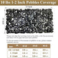 5 lbs Natural Polished Black River Rocks, 1-2 inch Decorative Pebbles for Indoor Plants. Black Stones for Planters, Vase, Garden Landscape Rocks and Outdoor Decorative Stones